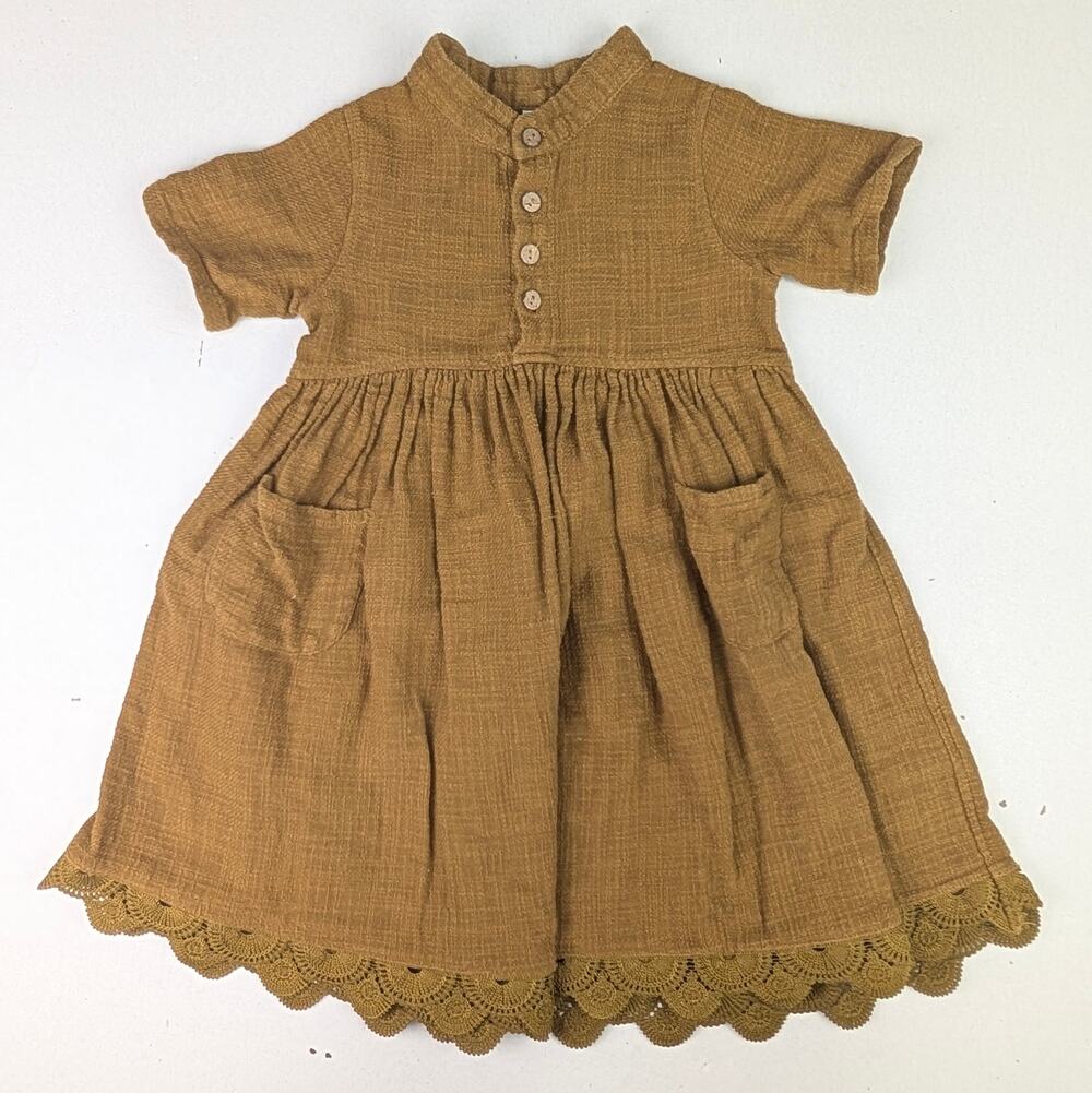 Rylee + Cru Esme Dress - Toddler 2-3Y - Chartreuse